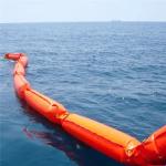 PVC Floating Barrier Foam Rubber Oil Containment Boom Customized Contain Ports