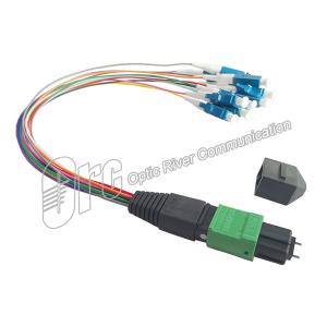 Quality 0.9mm MPO To LC breakout Cable G657A2 12 Fiber Harness Cable wholesale