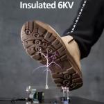 Rubber Insulated 6kv Suede Men's Safety Boots With Kevlarr Anti-stab Midsole