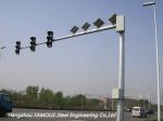 Outdoor Traffic Lighting Steel Tubular Pole With Single Arm