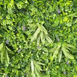2x25cm Green Hedge Artificial Flower Wall Panel