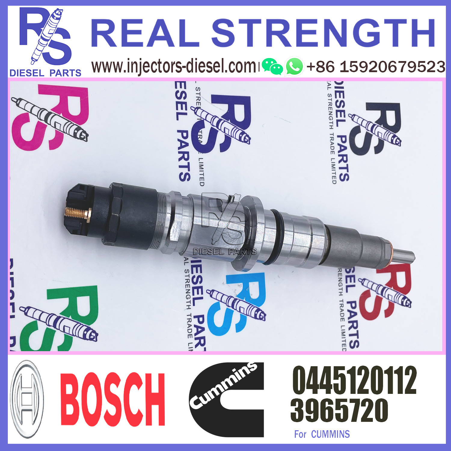 Genuine Common rail fuel injector 3965720 3973059 5263305 87581565 0445120035 0445120272 0445120112
