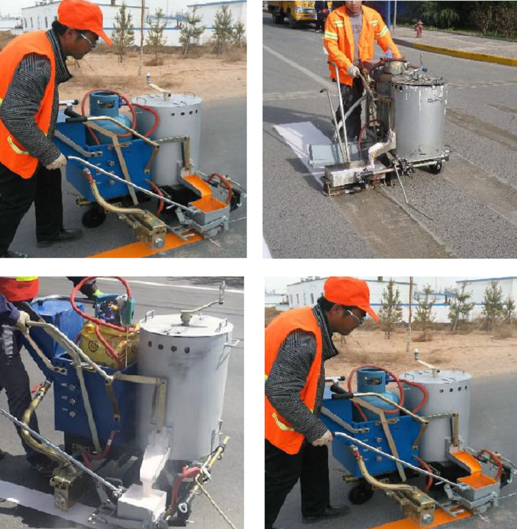 Pavement Thermoplastic Road Marking Machine Marking Speed 0-8m/Min