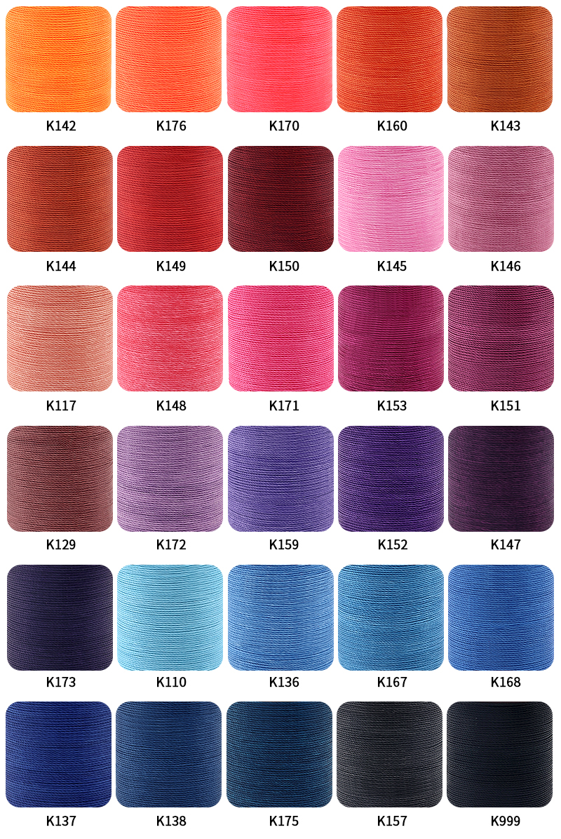 36g 0.55mm High Strength Cored Sewing Thread for Leather Sewing 80m Polyester Round Waxed Thread