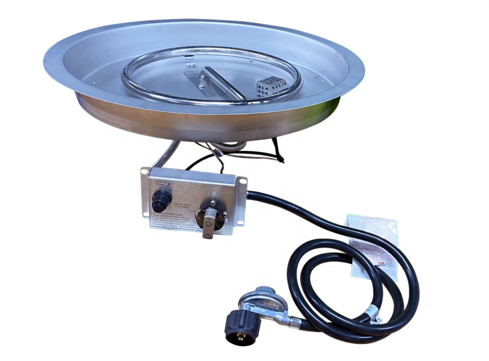 Rectangle 400x400mm Gas Propane Fire Pit Burner System With Covers