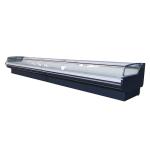 Front Curved Glass Fan Cooling Open Front Display Chiller For Sausages