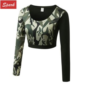 Quality Army Military Camouflage Tactical Women Long Sleeve Fitness T-Shirt wholesale