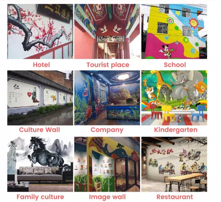 20w 20ML/m 2360*720dpi Wall Mural Printing Machine With Pigment Ink