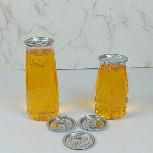 Quality 500ml PET Clear Plastic Bottles Diamond Shape For Storing Cereal Flour wholesale