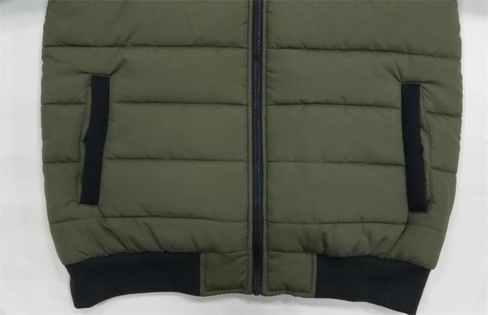 Mens Washed Cotton Padded Jacket Green Mens Winter Coats Outerwear