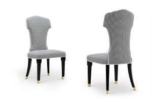Quality Upholstery Modern Wooden Fabric Dining Chair Furnitue W005D6 wholesale
