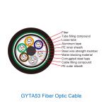 GYTA53 Singlemode Fiber Optic Cable Black For FTTH