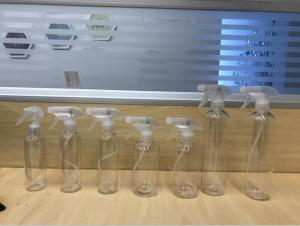 Multiple Capacity PET Clear Spray Bottle With 28/410 Spray Cap