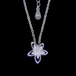 925 Silver Cubic Zircon Wedding Jewellery Necklace European Style Crown Shape