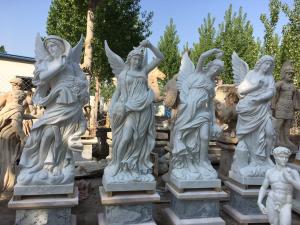 Quality Outdoor garden marble stone statues park marble couple sculptures ,China stone carving Sculpture supplier wholesale