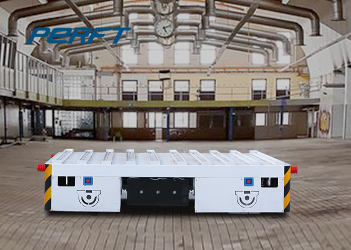 30T Industrial material handling battery motorized high quality trackless transfer cart for workshop raw material transporrtation