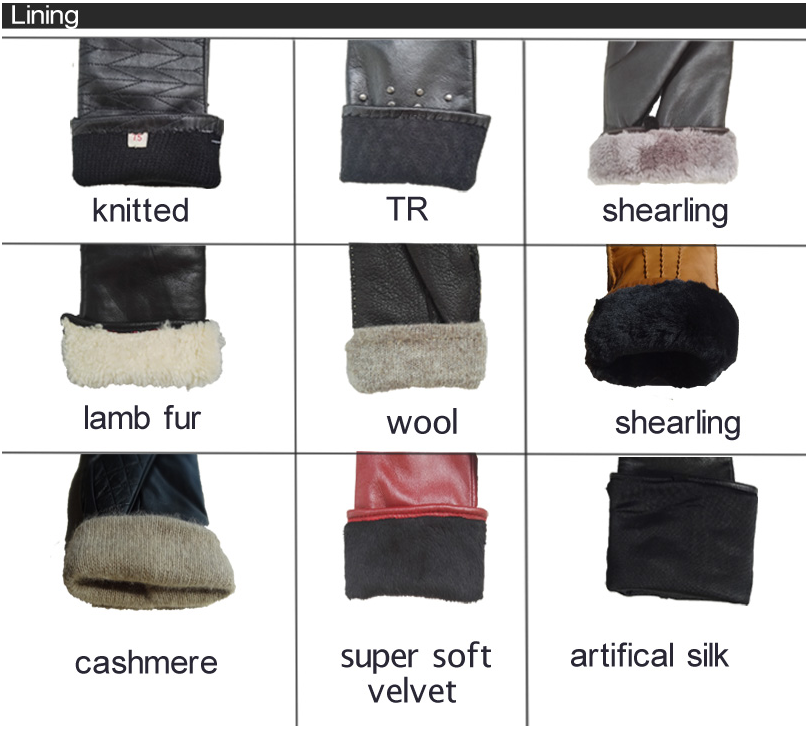 Wholesale customized fashion women sheepskin leather gloves