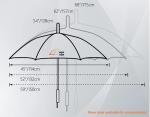 Double Layers Golf Umbrella Vent Strong With Logo Prints