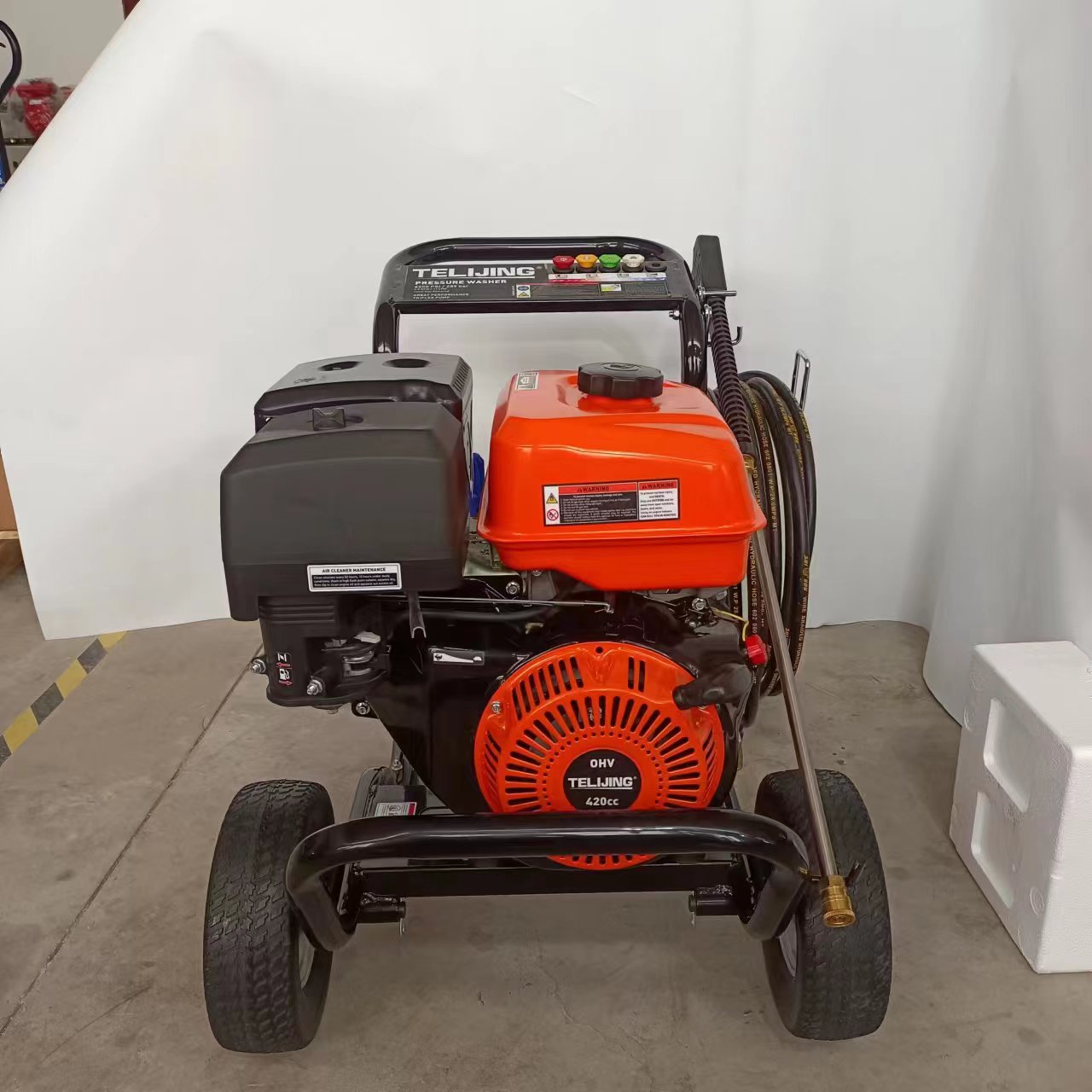 4200psi Triplex Pump High Pressure Car Washer Machine 420cc 4 Stroke Air Cooled Gasoline Car Cleaner