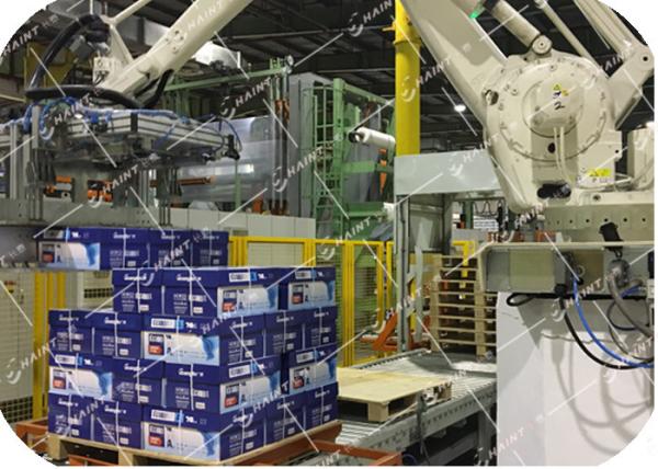Paper Mill Automatic Palletizer Machine , Robotic Palletizing System For Carton