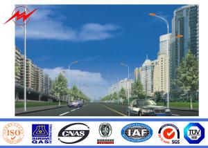 Quality Painting 2.75mm 12m Double Arm Galvanized Steel Pole for Street Lighting wholesale