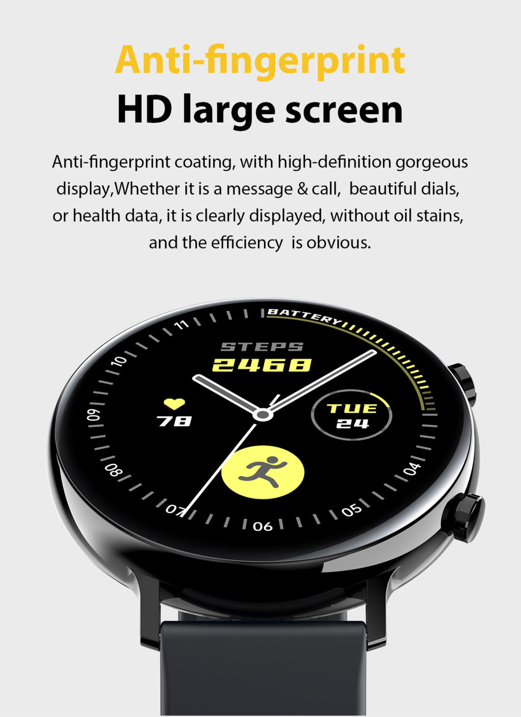 Remote Control Full Touch Screen Electronic Black Watch Gw53 Zinc Alloy Middle Frame Smartwatch for NFC