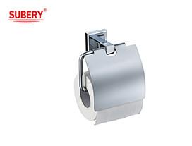 Quality Brass single toilet roll paper holder bathroom high quality chrome color OEM brass base square design wholesale
