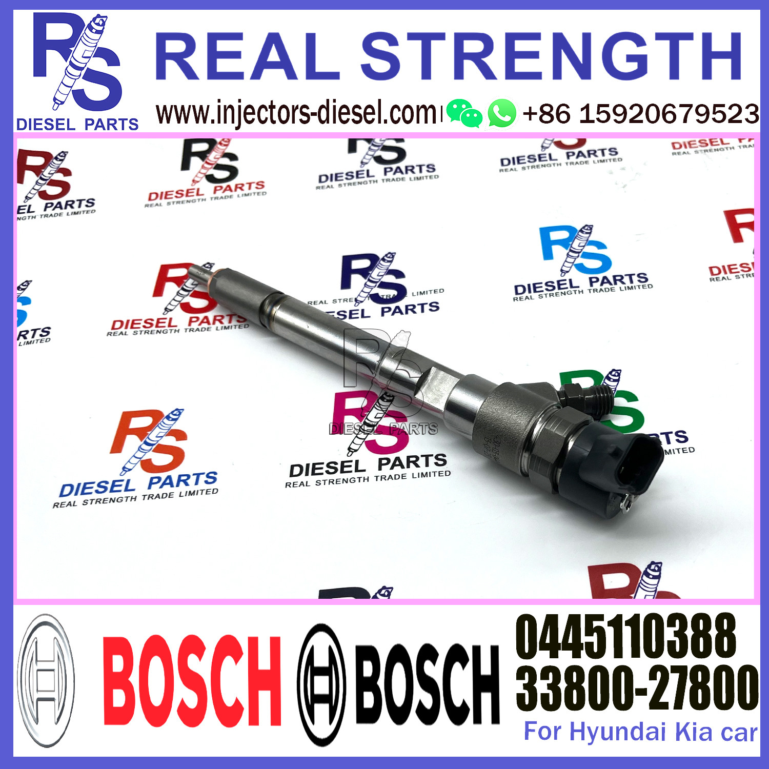 Hyundai injector 0445110726 Brand New Common Rail Injector Assembly 0445110153 0445110254 0445110726