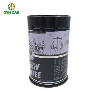 Quality CMYK 4C Printing Round Tin Boxes For 250g Coffee Beans wholesale