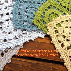 Quality handmade hook needle coasters zakka vintage crochet cup mat mobile phone pad Crochet Dish wholesale