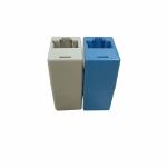 RJ45*2 Double Female Network Adaptor 35mm Dual Connector Double Row 074