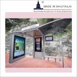 WiFi Real Time W1600mm 6585N/Cm Smart Bus Shelter