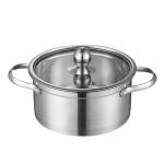 New Design Silver Kitchen Small Stock Pot Stainless Steel Shabu Shabu Induction