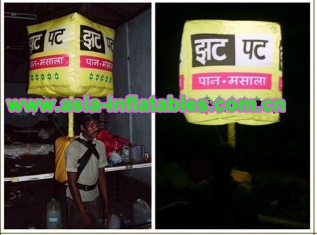 Advertising Inflatable Led Light Backpack Balloon With Brand For Sale