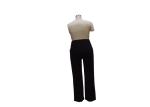 Anti Pilling Black Wide Leg Ladies Casual Pants Jersey Outdoor Sports Wear