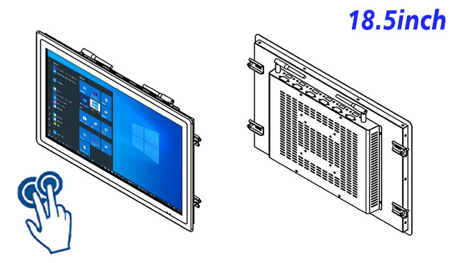 18.5-Inch Built-In Windows Monitor for Transportation Hubs and Logistics Operations