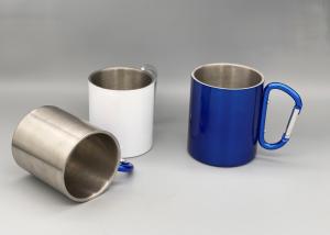 Quality Double Walled Insulated Silver 250ml Camping Cups wholesale
