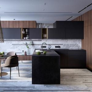 Quality Modern Style 6mm PVC Kitchen Cabinets Dining Room Glossy Wood wholesale