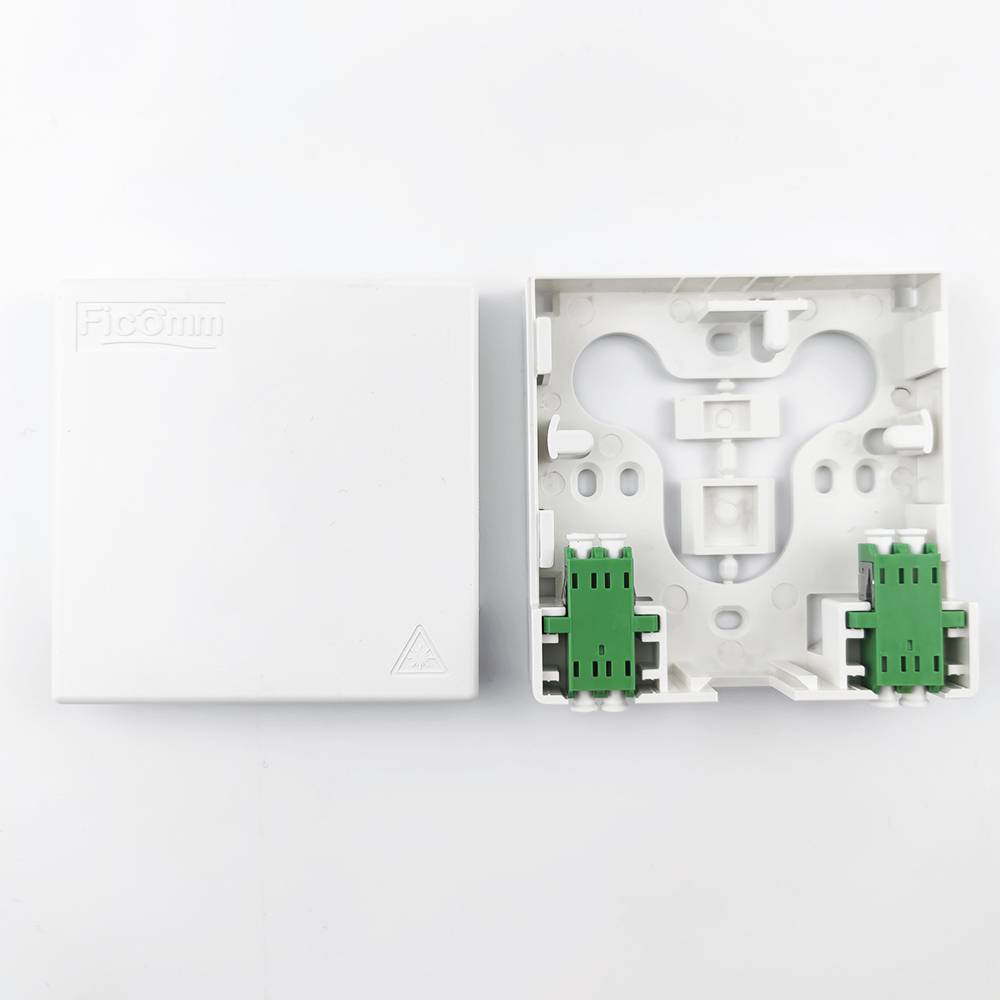 Best 2 Cores LC APC Plastic Fiber Optic Faceplate Socket Panel for Wired LAN Network 5