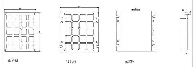 Matrix Type 4x5 Keypad Water Resistant , 20 Key Keyboard With Usb Interface