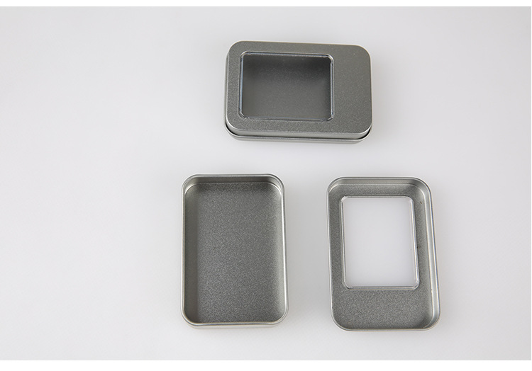 USB Packaging Printed Tin Boxes With Clear Lid Multifunctional Ultralight