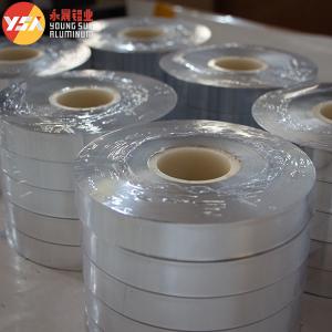 Quality 5-50mm Width Single Side Sliver Color AL+PET Laminating Film For Cable Shielding wholesale