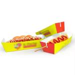 Custom Printed Logo Hot Dog Boxes Sandwich Bags Kraft Paper Fast Food Packaging