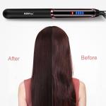 Ceramic Coated Plates Flat Iron Hair Straightener Electric Adjustable Temperatur