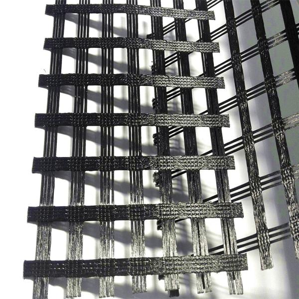 Road Construction Geogrid 50kn Tensile Strength 80-80 PET for Roadbed Solidifica