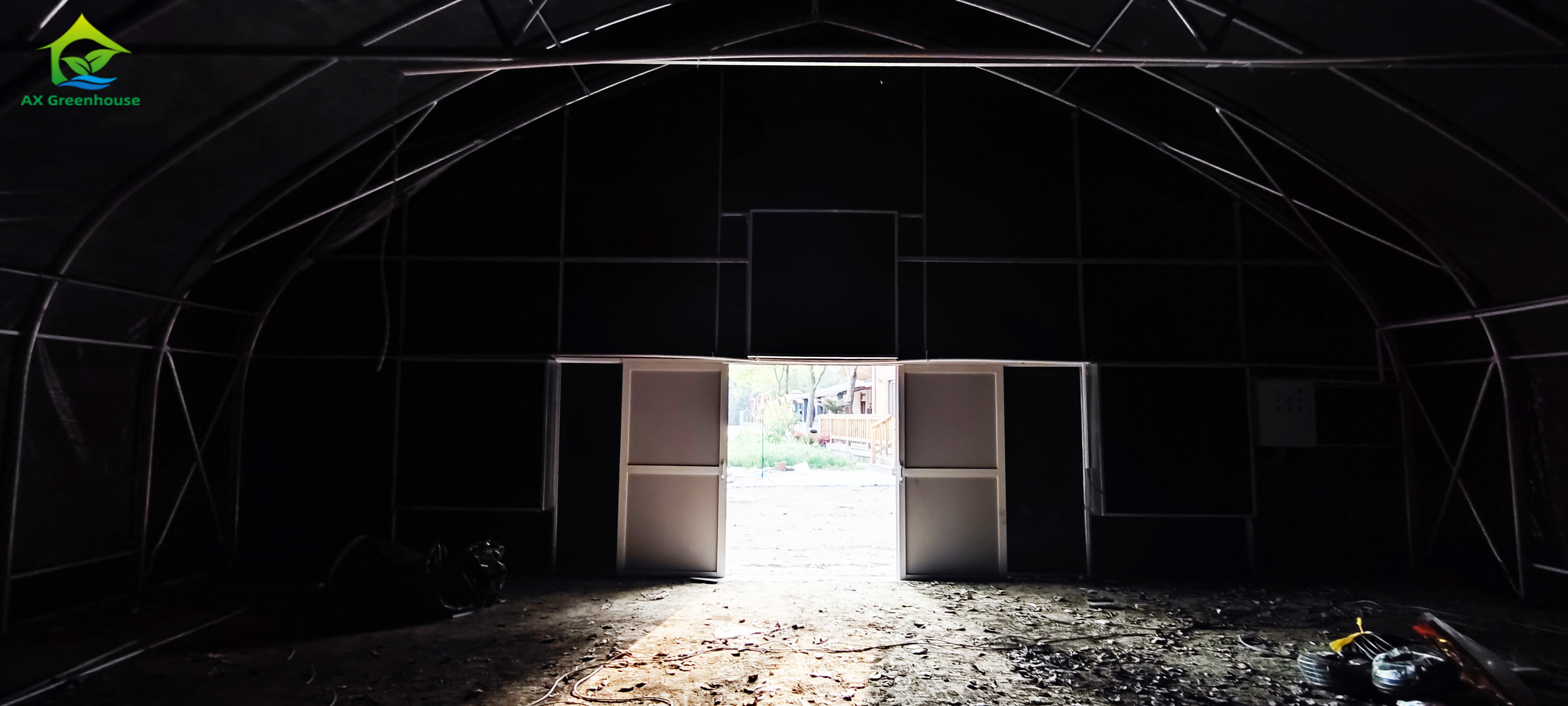 Multi Sapn Balckout Light Deprivation Greenhouse For Mushroom Growing