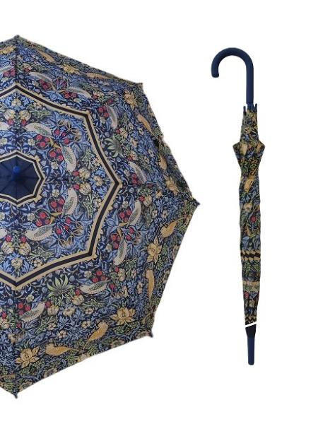 23 Inches 8 Fiberglass Ribs Hands-free Stick Umbrella With J Shape Rubber Coated