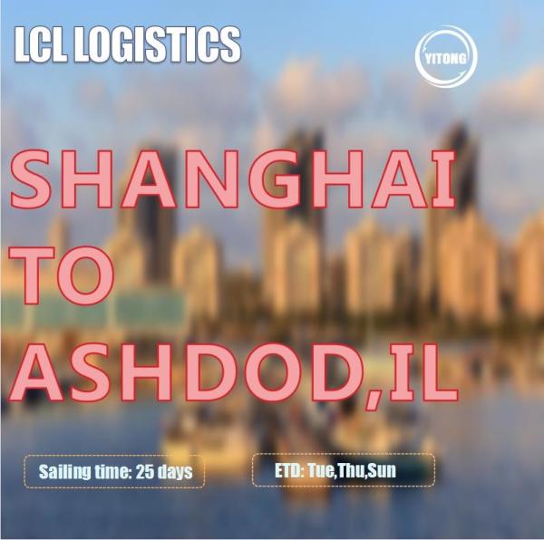 Cheap WIFFA LCL Sea Freight Service From Shanghai To Ashdod Israel Mediterranean for sale