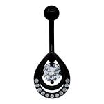 Crystal Water Drop Dancing Diamond Jewelry Belly Dance Chain Piercing Ring