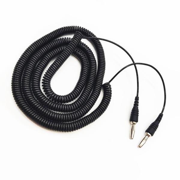 Custom High Flexibility Banana Plug Connector Spiral Coiling Cables Flexible